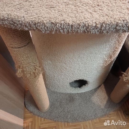 Когтеточка-домик, 3-х уровневая для кошек