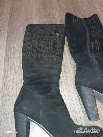 Сапоги женские зимние 35 размер замшевые