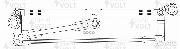 Трапеция стеклооч. VAG Polo Sedan (10) VWA 181