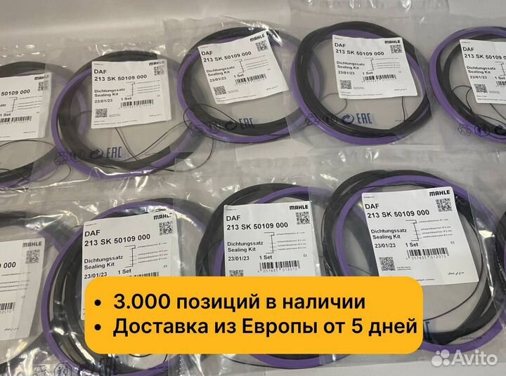 Комплект уплотнительных колец гильзы DAF