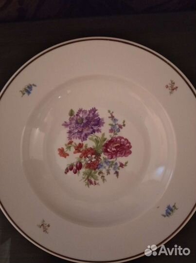 Суповые тарелки Мейсенский букет Дулево