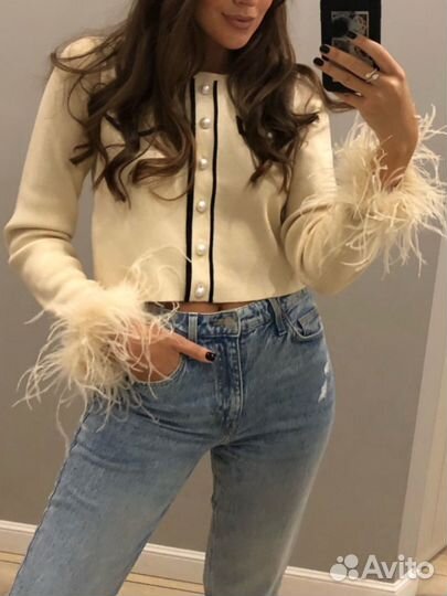 Кофта женская Lichi с перьями М