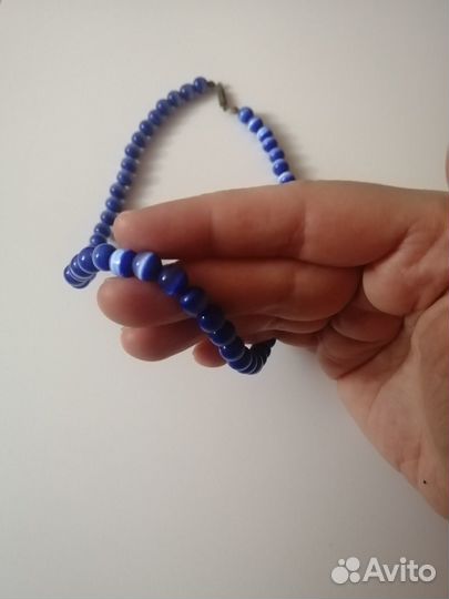 Бусы кошачий камень
