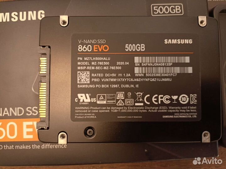 Твердотельный диск SSD Samsung Evo 860 500gb