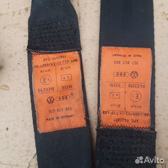 Ремни безопасности VW пасат б4 б3