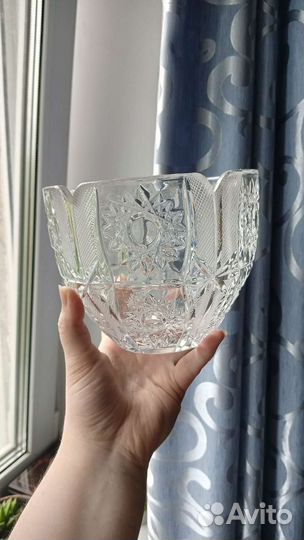 Ваза для фруктов, хрусталь, СССР