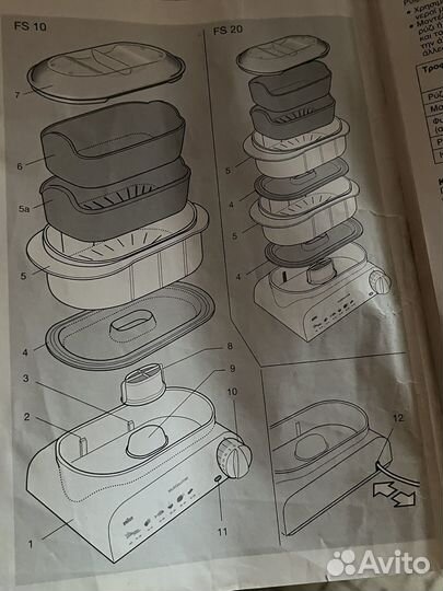 Пароварка Braun fs 20