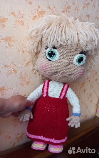 Кукла Маша вязаная из мультфильма