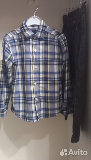 Стильный комплект рубашка и джинсы на 7 лет