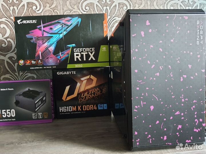 Новый Пк Core i3 12100+топовый-RTX3050 Aorus Elite