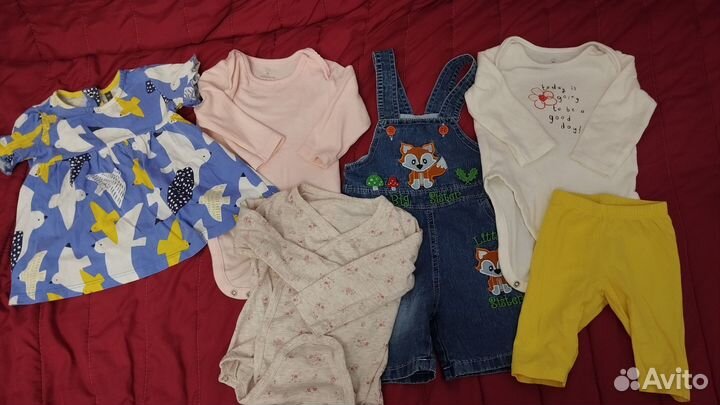 Детские вещи для девочек от 0 до 6мес