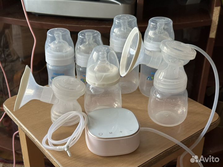 Молокоотсос электрический и бутылочки avent