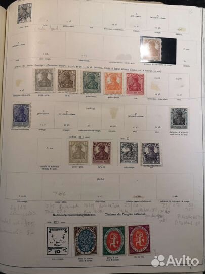 Марки 1902-1925 Германия, США, Франция