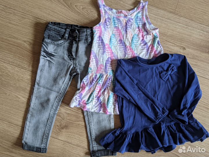 Пакет вещей для девочки на 2-3 года