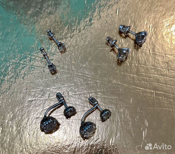 Серьги серебро 925 трансформеры гвоздики