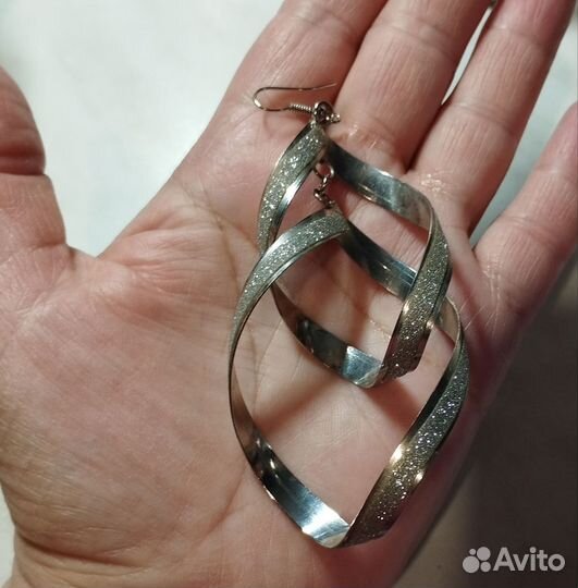 Серьги объемные 8 см