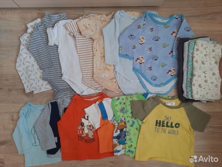 Одежда пакетом для мальчика 68 74