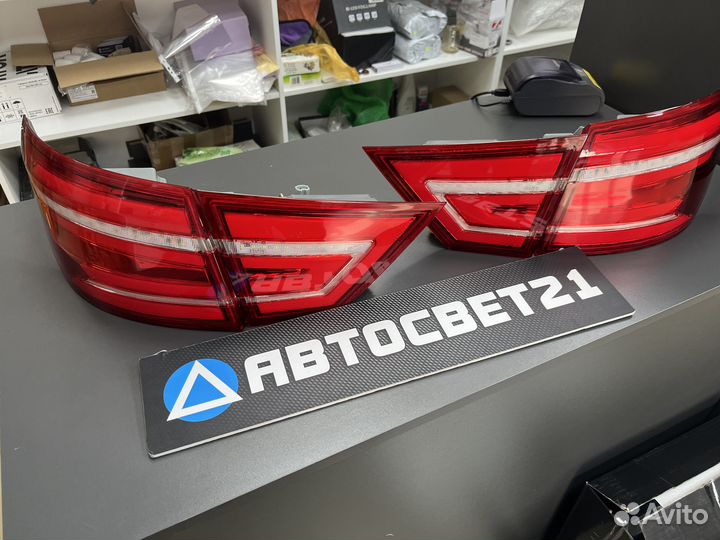 Тюнинг LED задние фонари Лада Веста Красные