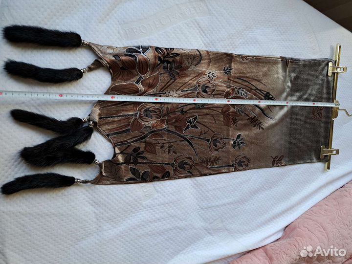 Палантин новый с норкой Греция