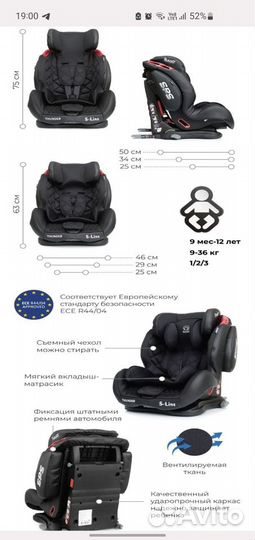 Детское автокресло 9 до 36 кг Rant isofix