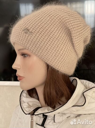 Шапка вязаная зимняя двойная