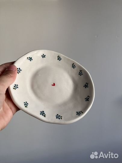 Набор кружка с блюдцем керамика ручная работа