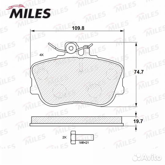 Колодки тормозные mercedes W202 93-00 передние