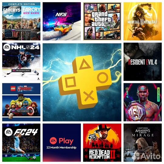 Игры подписки PS plus EA PS4-5 Турция ведьмак 380+
