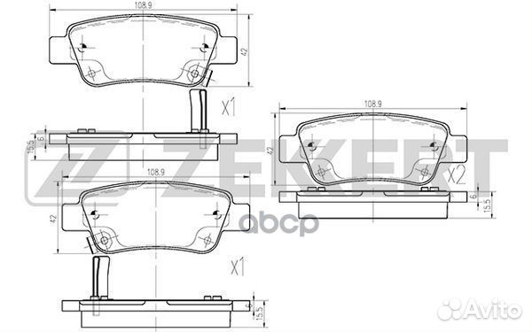 BS-2836 zekkert Колодки торм. диск. зад. BS-283