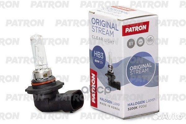 Лампа галогенная HB3 12V 60W P20d Сделано в Кор