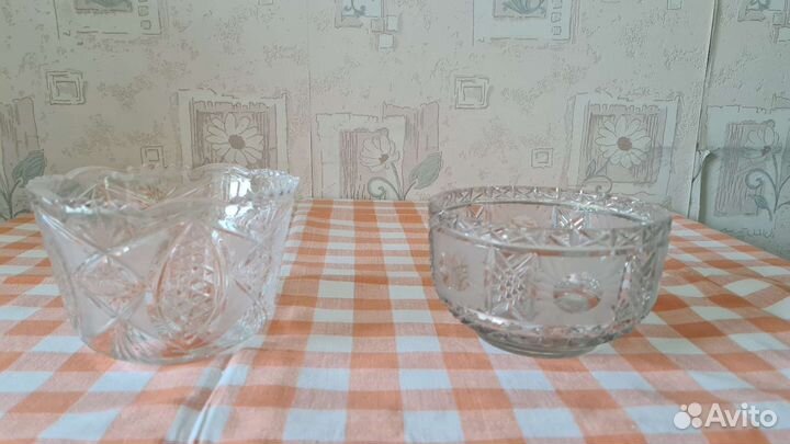 Салатник хрустальный средний цена указана за шт