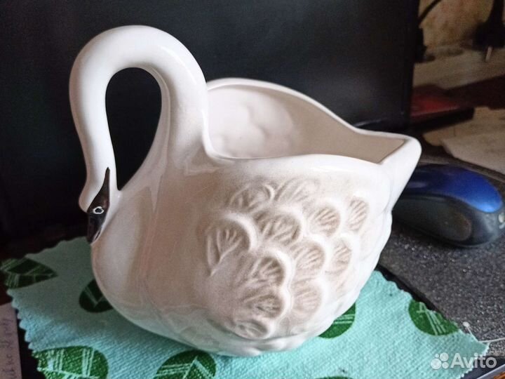 Ваза конфетница Лебедь