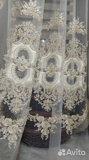 Тюль итальянская бренд brilliant,комбинированная б