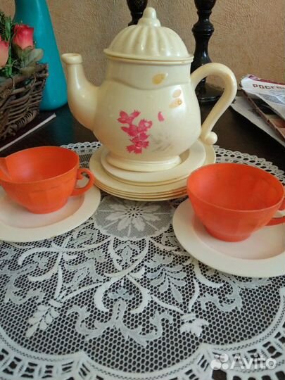 Сервиз чайный кукольный для кукол посуда