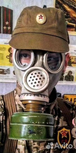 Белый Гражданский Противогаз гп-5м, комплект