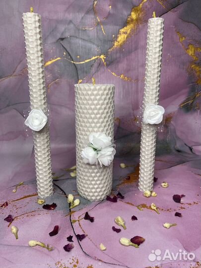 Набор свечей из вощины Семейный очаг