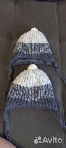 Детская зимняя шапка для двойни или близняшек