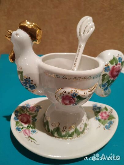 Солонка фарфоровая Петушок