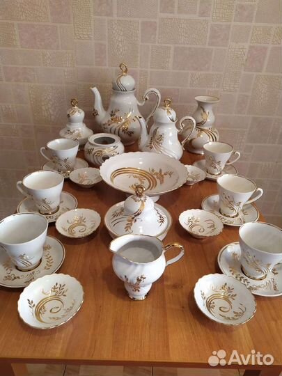 Чайный сервиз СССР фарфоровый завод Коростень