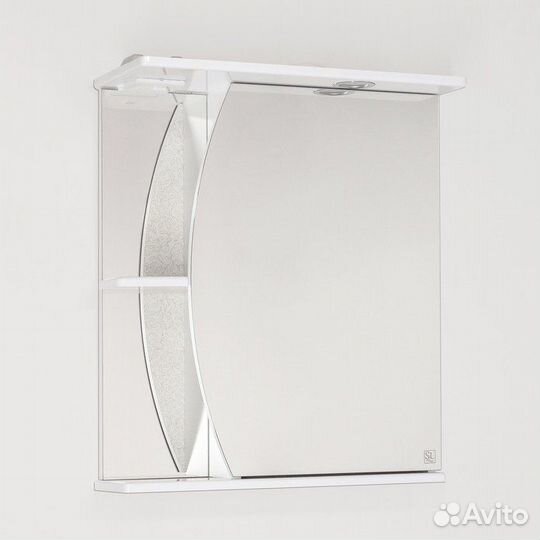 Зеркало-шкаф Style Line Эко Волна Камелия 60/С белый, с подсветкой