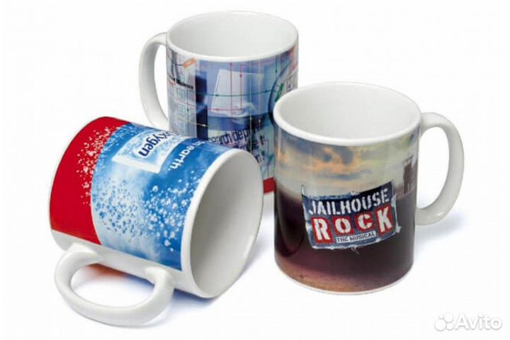 Печать картинок на Кружках, тарелках,часах. Дизайн