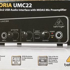 Звуковая карта behringer umc22