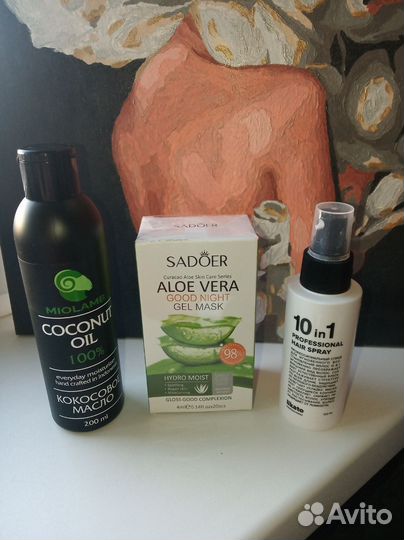 Кокосовое масло, маска для лица, спрей для волос