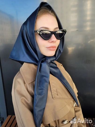 Косынка платок из экокожи женская новая