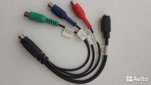 Кабель nvidia 9-Pin to 3 RCA to s-video out