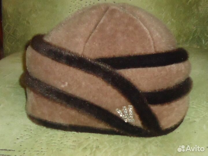 Шапка замшевая