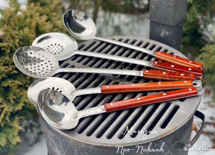 Шумовки и половники для казана