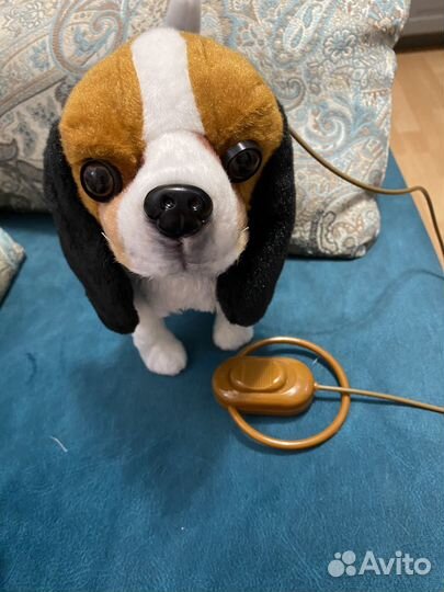 Собачка на поводке игрушка интерактивная