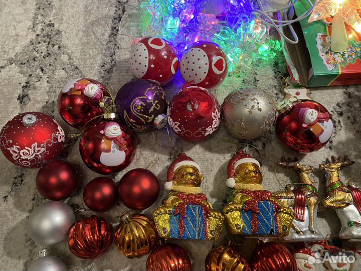 Новогодние игрушки,Елочные игрушки, гирлянда