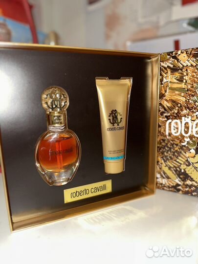 Духи и гель для душа roberto cavalli